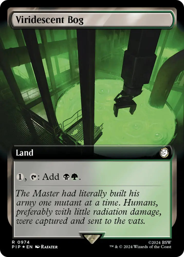 Viridescent Bog (Extended Art) (Surge Foil) [Fallout] - MTG Single