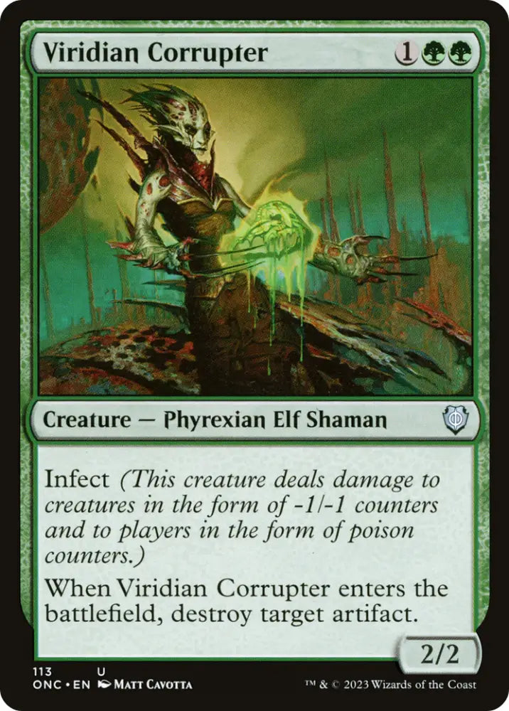Viridian Corrupter [Phyrexia: All Will Be One Commander] - MTG Single