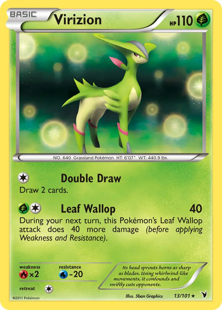 Virizion (13/101) [Black & White: Noble Victories] - Pokemon Single
