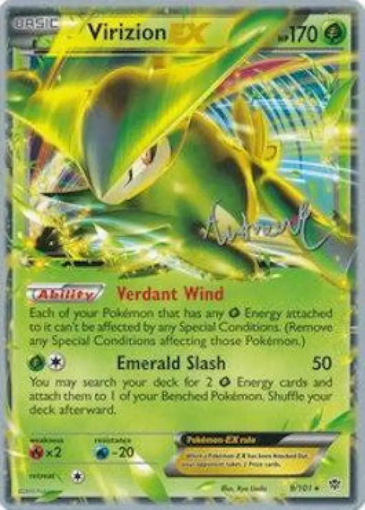 Virizion EX (9/101) (Emerald King - Andrew Estrada) [World Championships 2014] - Pokemon Single
