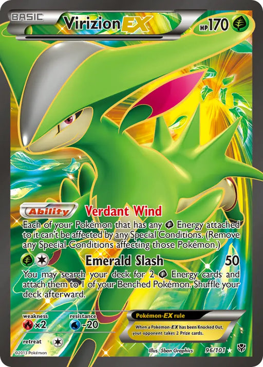 Virizion EX (96/101) [Black & White: Plasma Blast] - Pokemon Single