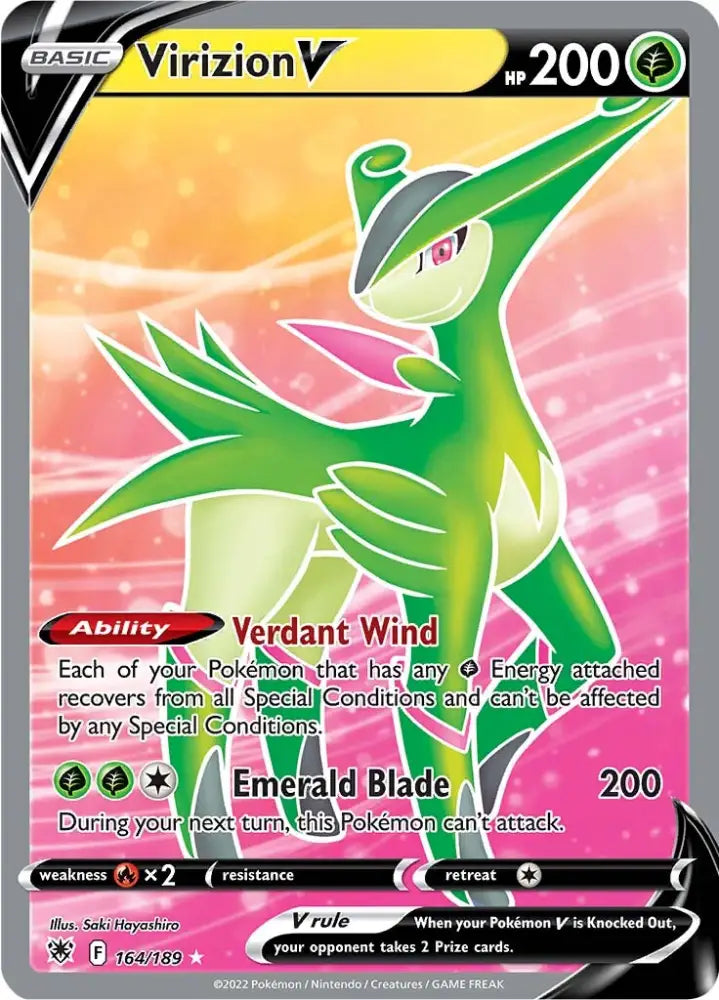 Virizion V (164/189) [Sword & Shield: Astral Radiance] - Pokemon Single