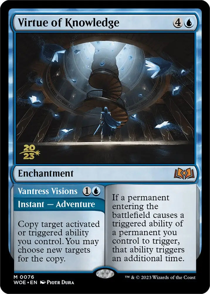 Virtue of Knowledge // Vantress Visions (Promo Pack) [Wilds of Eldraine Promos] - MTG Single