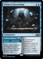 Virtue of Knowledge // Vantress Visions (Promo Pack) [Wilds of Eldraine Promos] - MTG Single