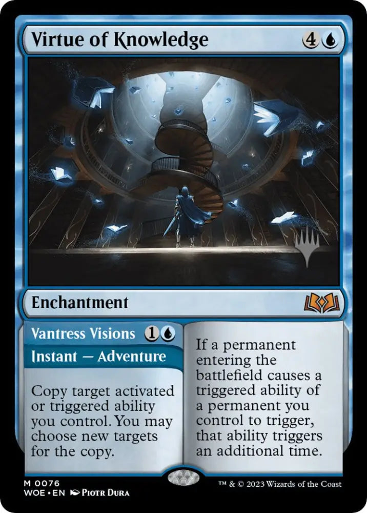 Virtue of Knowledge // Vantress Visions (Promo Pack) [Wilds of Eldraine Promos] - MTG Single