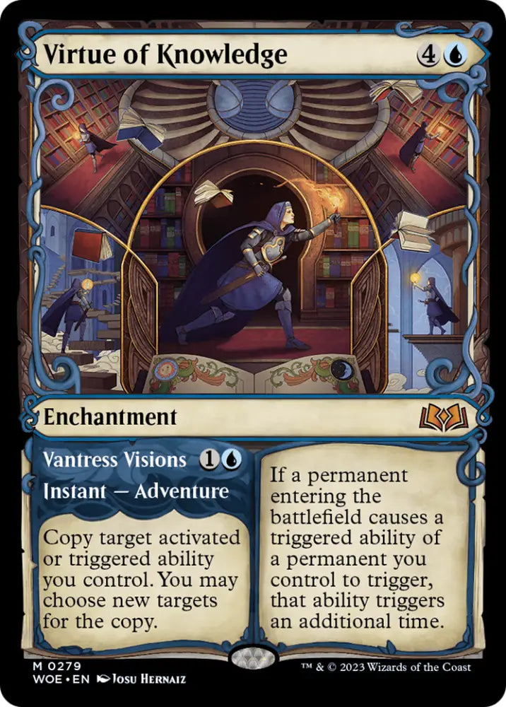 Virtue of Knowledge // Vantress Visions (Showcase) [Wilds of Eldraine] - MTG Single