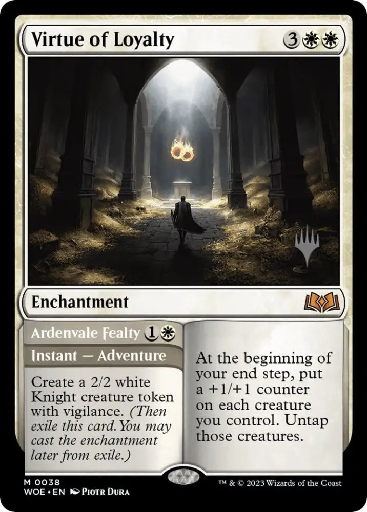 Virtue of Loyalty // Ardenvale Fealty (Promo Pack) [Wilds of Eldraine Promos] - MTG Single
