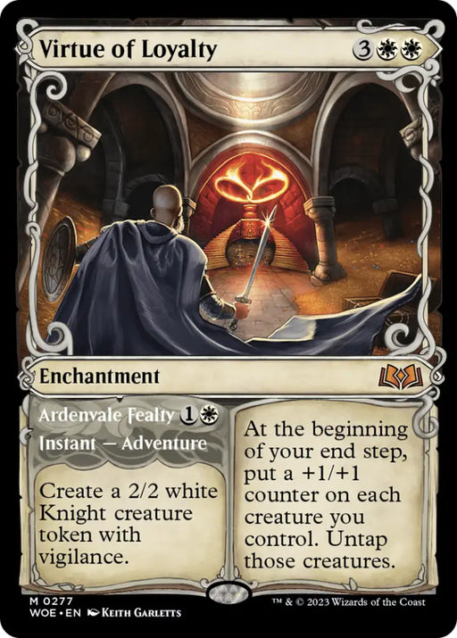 Virtue of Loyalty // Ardvenvale Fealty (Showcase) [Wilds of Eldraine] - MTG Single