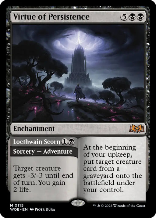 Virtue of Persistence // Locthwain Scorn [Wilds of Eldraine] - MTG Single