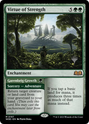 Virtue of Strength // Garenbrig Growth (Promo Pack) [Wilds of Eldraine Promos] - MTG Single