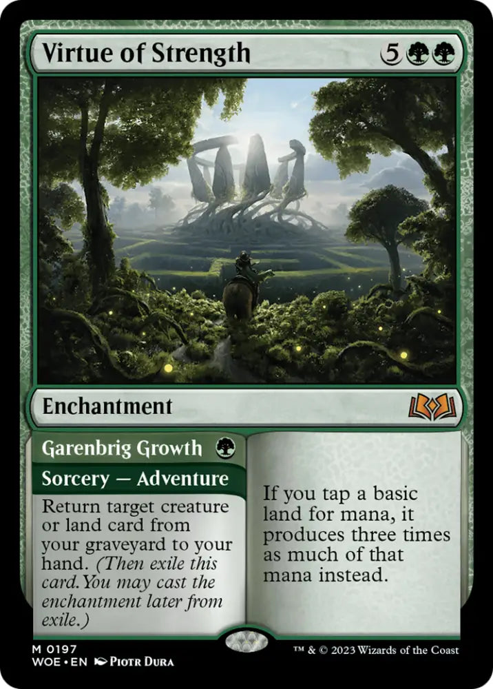 Virtue of Strength // Garenbrig Growth [Wilds of Eldraine] - MTG Single