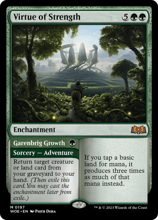 Virtue of Strength // Garenbrig Growth [Wilds of Eldraine] - MTG Single