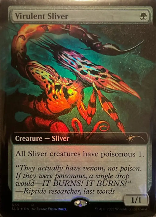 Virulent Sliver (Extended Art) [Secret Lair Drop Promos] - MTG Single