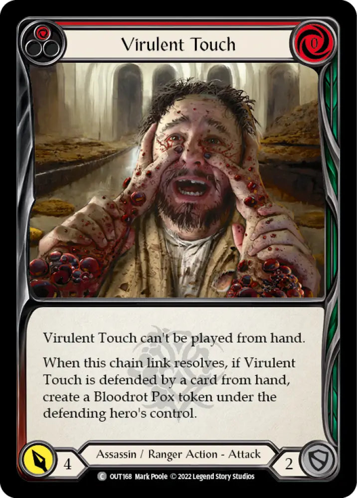 Virulent Touch (Red) [Outsiders] Rainbow Foil - Flesh And Blood Single