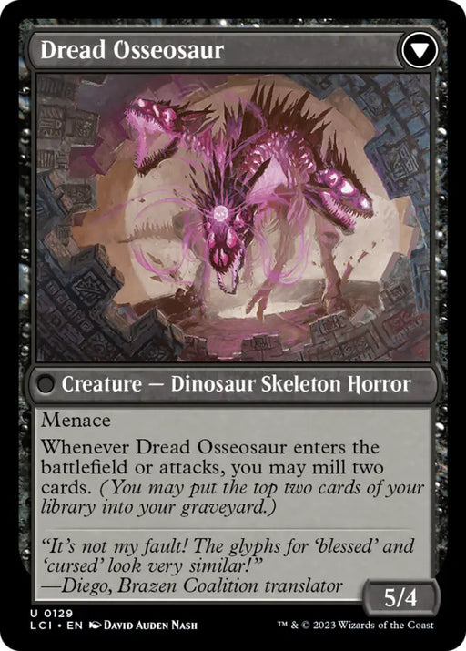 Visage of Dread // Dread Osseosaur [The Lost Caverns of Ixalan] - MTG Single