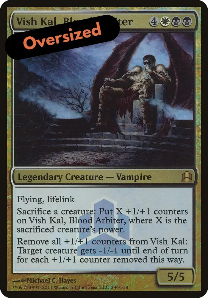 Vish Kal Blood Arbiter (Launch) (Oversized) [Commander 2011 Oversized] - MTG Single