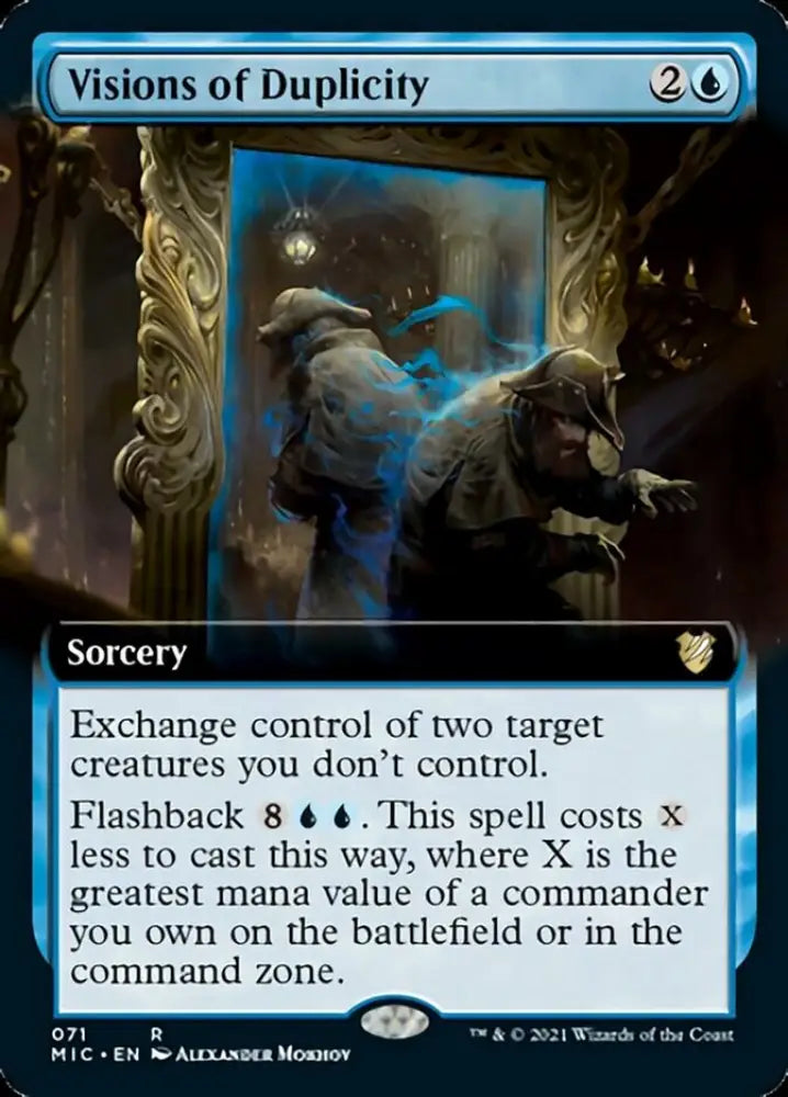 Visions of Duplicity (Extended Art) [Innistrad: Midnight Hunt Commander] - MTG Single