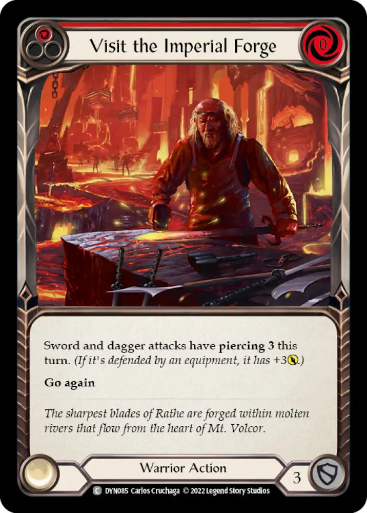 Visit the Imperial Forge (Red) [Dynasty] Rainbow Foil - Flesh And Blood Single