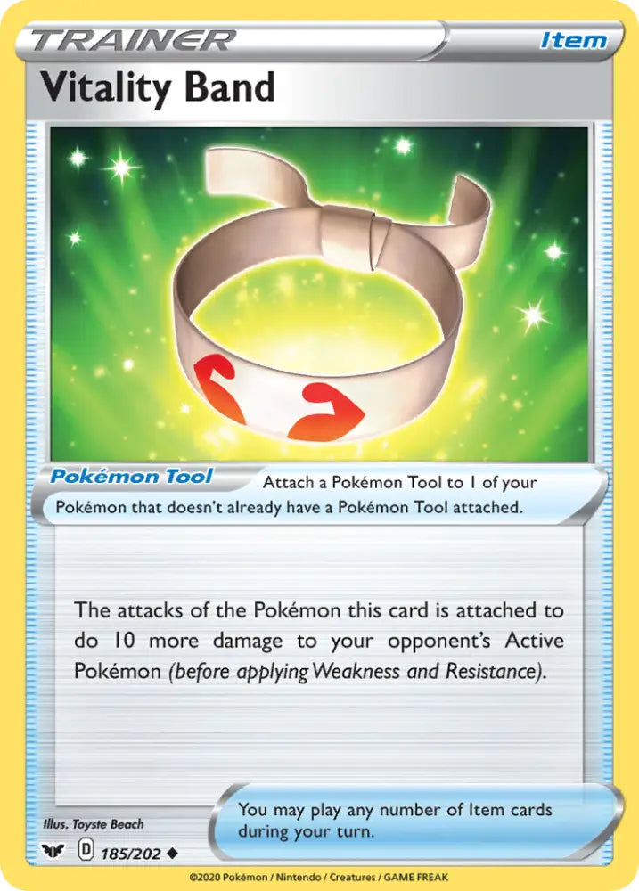 Vitality Band (185/202) [Sword & Shield: Base Set] - Pokemon Single