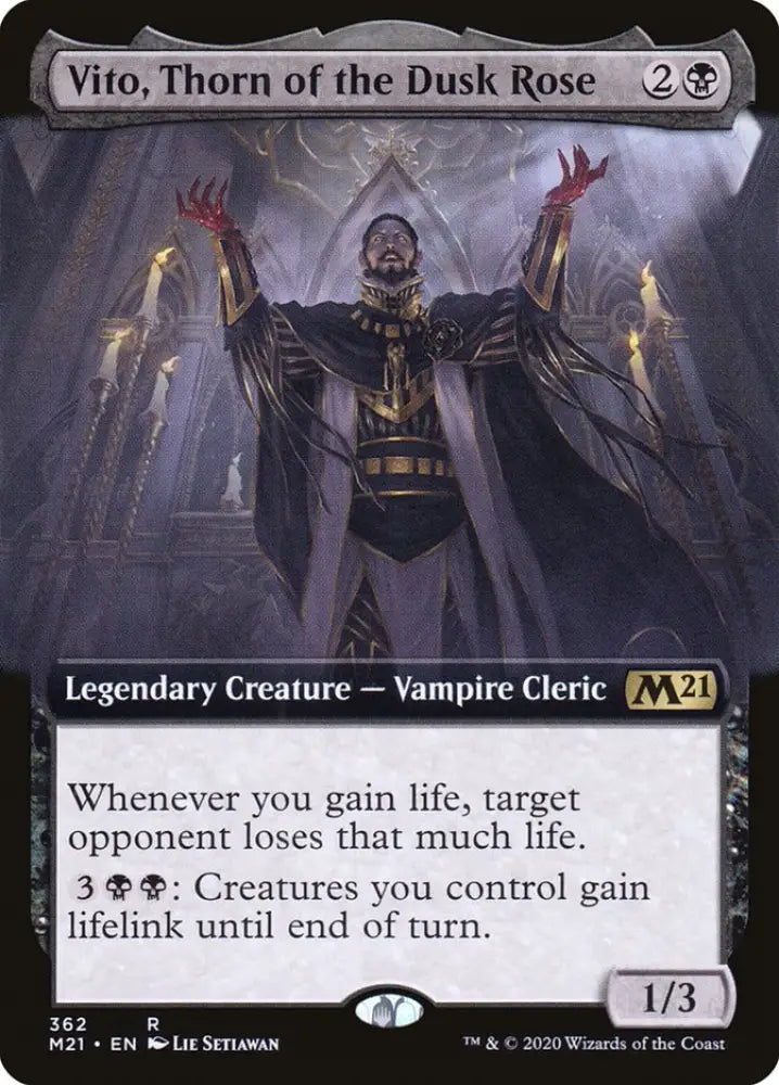 Vito Thorn of the Dusk Rose (Extended Art) [Core Set 2021] - MTG Single