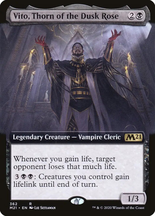 Vito Thorn of the Dusk Rose (Extended Art) [Core Set 2021] - MTG Single