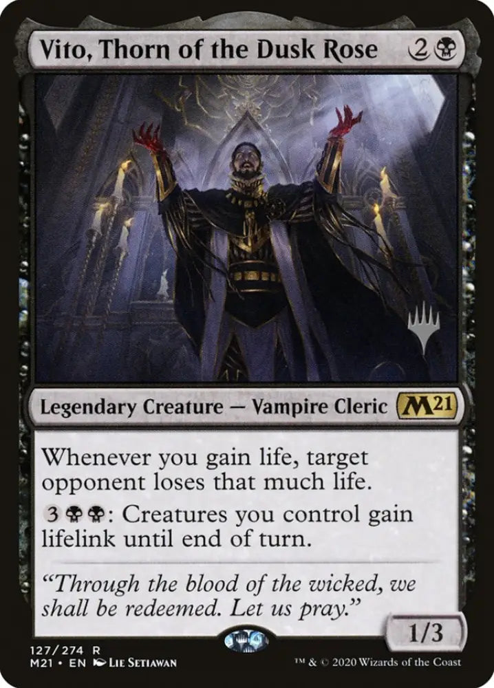 Vito Thorn of the Dusk Rose (Promo Pack) [Core Set 2021 Promos] - MTG Single