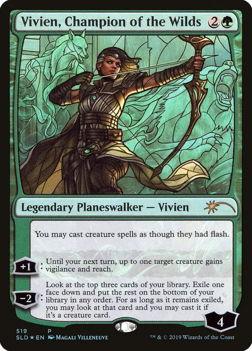 Vivien Champion of the Wilds (Stained Glass) [Secret Lair Drop Promos] - MTG Single