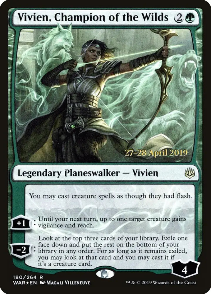 Vivien Champion of the Wilds [War of the Spark Prerelease Promos] - MTG Single