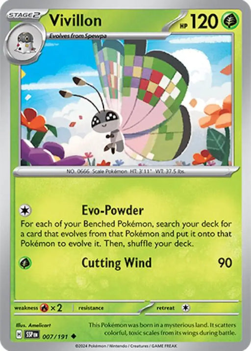 Vivillon (007/191) [Scarlet & Violet: Surging Sparks] - Pokemon Single
