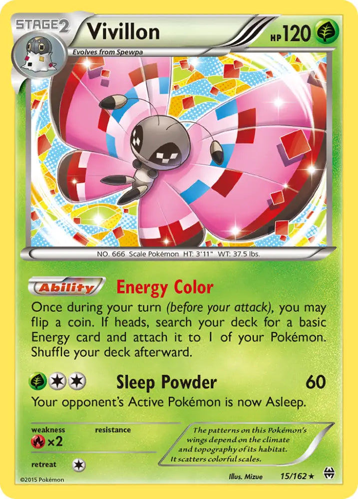 Vivillon (15/162) [XY: BREAKthrough] - Pokemon Single