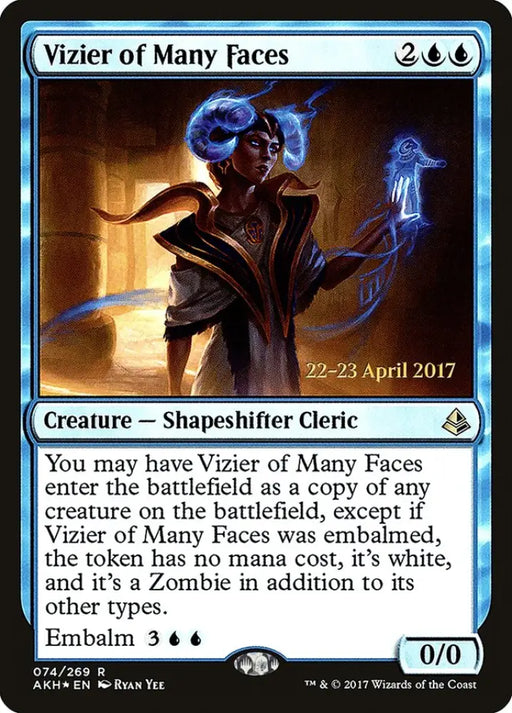 Vizier of Many Faces [Amonkhet Prerelease Promos] - MTG Single