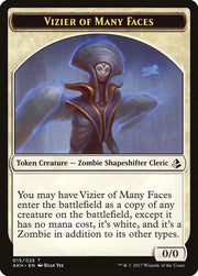 Vizier of Many Faces // Zombie Double-Sided Token [Amonkhet Tokens] - MTG Single