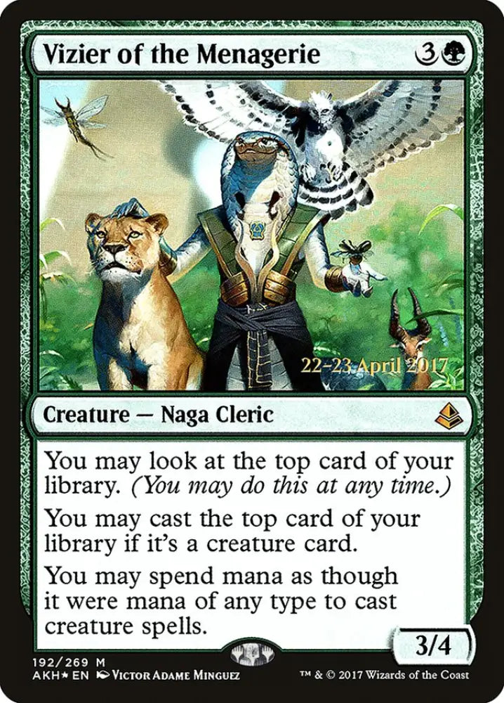 Vizier of the Menagerie [Amonkhet Prerelease Promos] - MTG Single