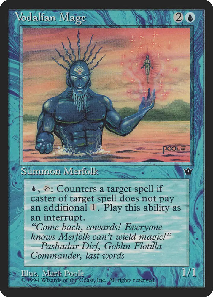 Vodalian Mage (Mark Poole) [Fallen Empires] - MTG Single