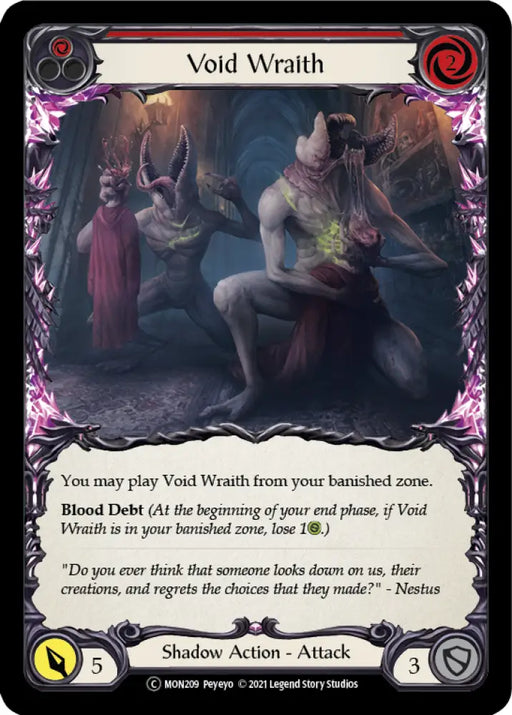 Void Wraith (Red) [Monarch Unlimited] Unlimited Rainbow Foil - Flesh And Blood Single