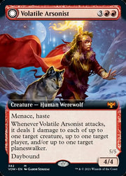Volatile Arsonist // Dire-Strain Anarchist (Extended Art) [Innistrad: Crimson Vow] - MTG Single