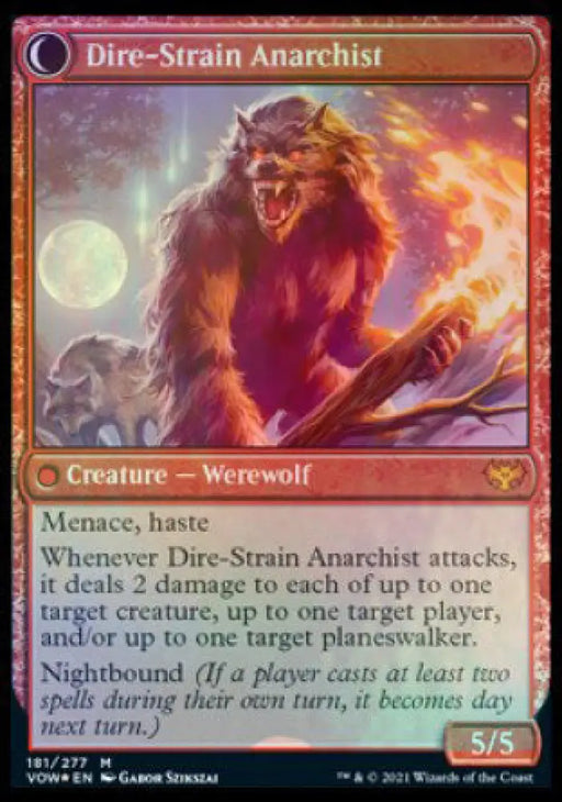Volatile Arsonist // Dire-Strain Anarchist [Innistrad: Crimson Vow Prerelease Promos] - MTG Single