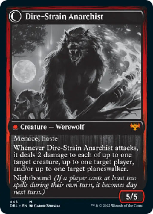 Volatile Arsonist // Dire-Strain Anarchist [Innistrad: Double Feature] - MTG Single