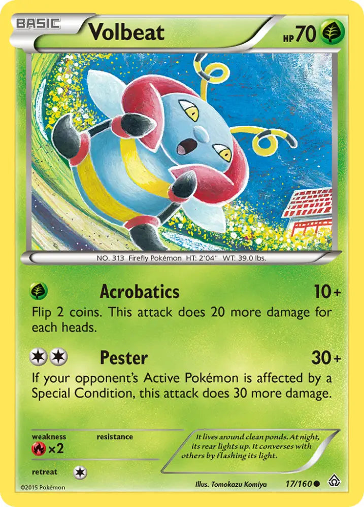 Volbeat (17/160) [XY: Primal Clash] - Pokemon Single