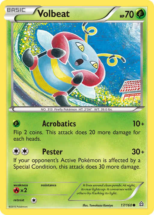 Volbeat (17/160) [XY: Primal Clash] - Pokemon Single