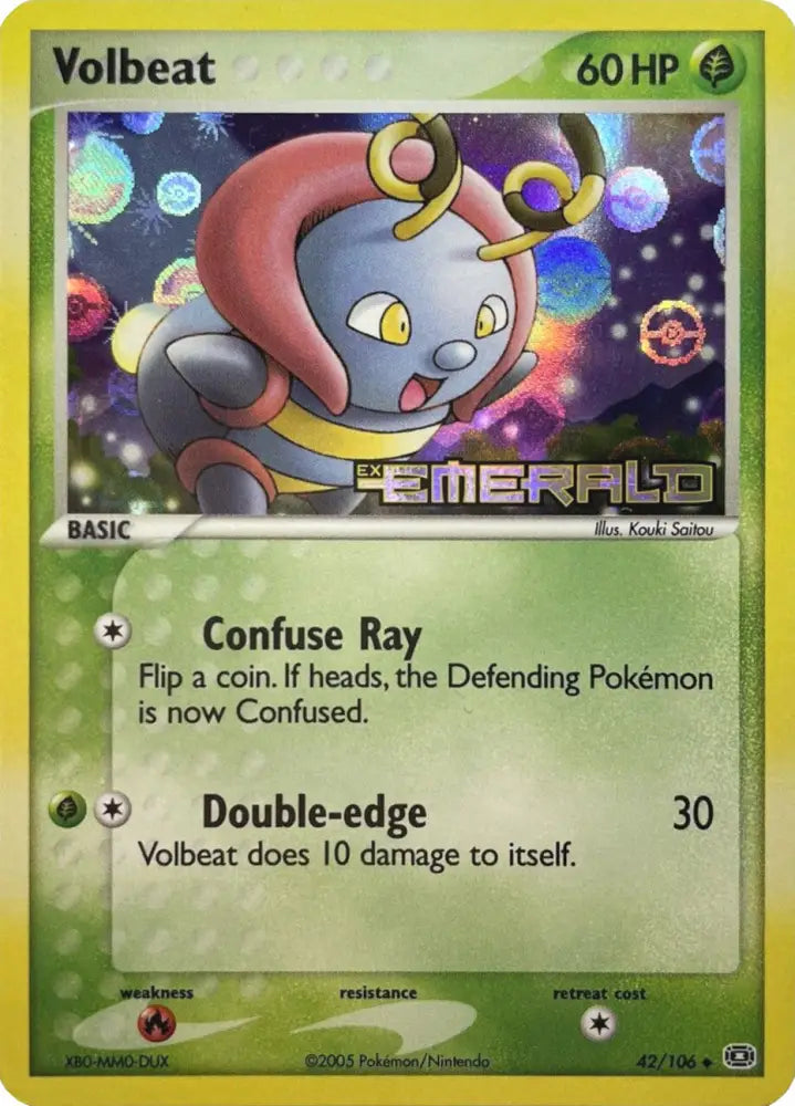Volbeat (42/106) (Stamped) [EX: Emerald] - Pokemon Single