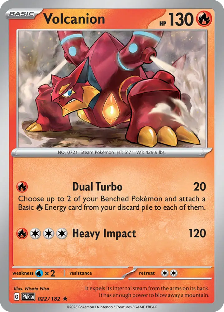 Volcanion (022/182) [Scarlet & Violet: Paradox Rift] - Pokemon Single