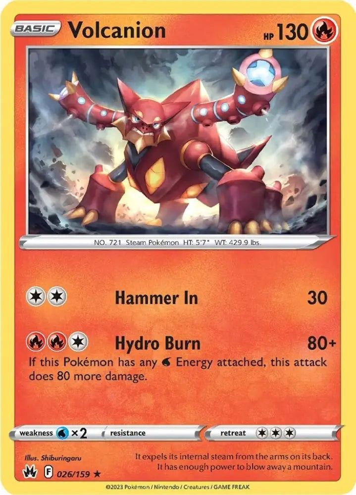Volcanion (026/159) [Sword & Shield: Crown Zenith] - Pokemon Single