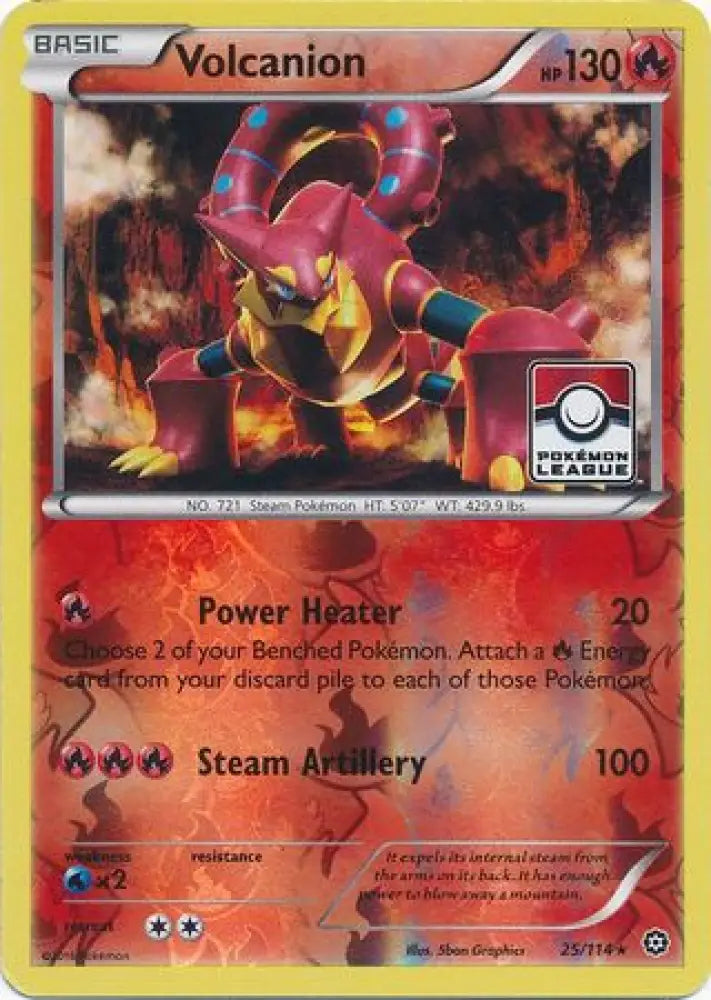 Volcanion (25/114) (League Promo) [XY: Steam Siege] - Pokemon Single