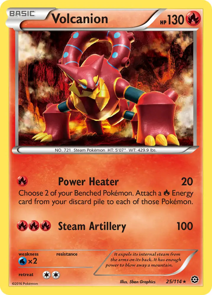 Volcanion (25/114) [XY: Steam Siege] - Pokemon Single