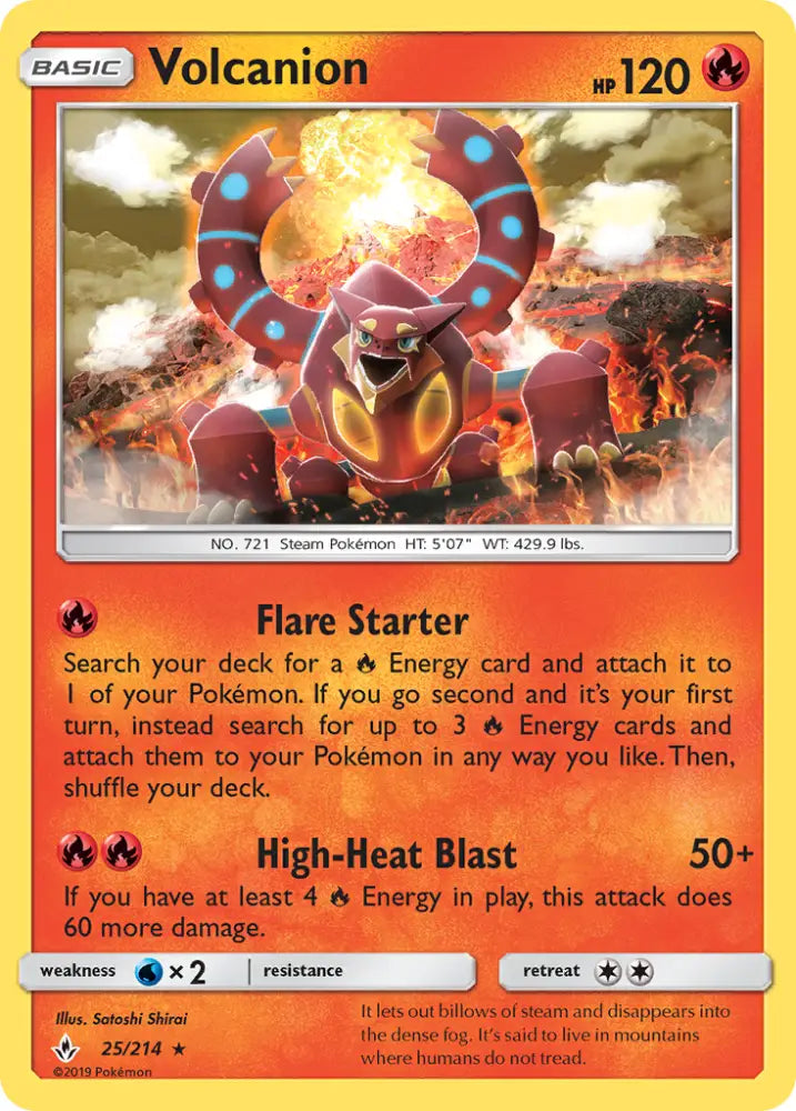Volcanion (25/214) [Sun & Moon: Unbroken Bonds] - Pokemon Single