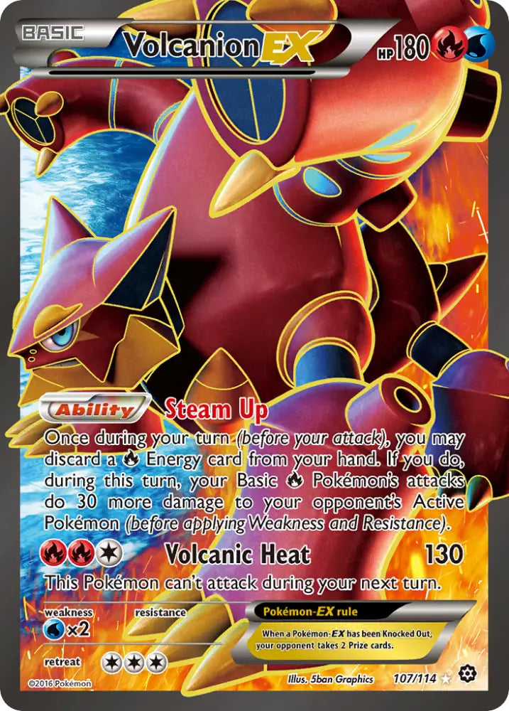 Volcanion EX (107/114) [XY: Steam Siege] - Pokemon Single