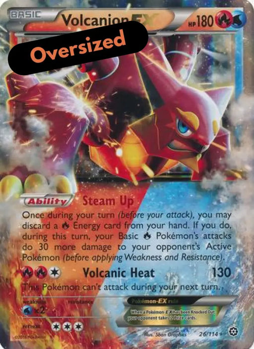Volcanion EX (26/114) (Jumbo Card) [XY: Steam Siege] - Pokemon Single