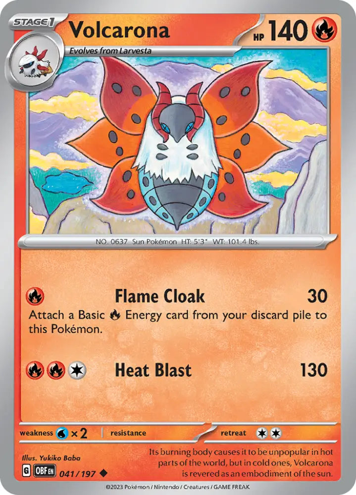Volcarona (041/197) [Scarlet & Violet: Obsidian Flames] - Pokemon Single