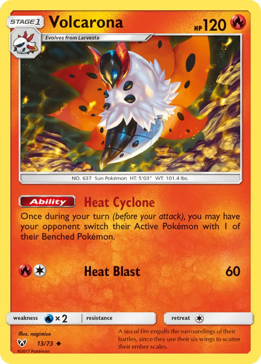 Volcarona (13/73) [Sun & Moon: Shining Legends] - Pokemon Single